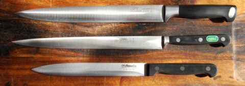 нож для нарезки, два негибких филейника