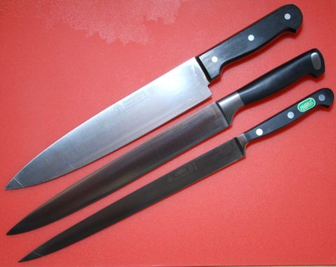 длинные кухонные ножи